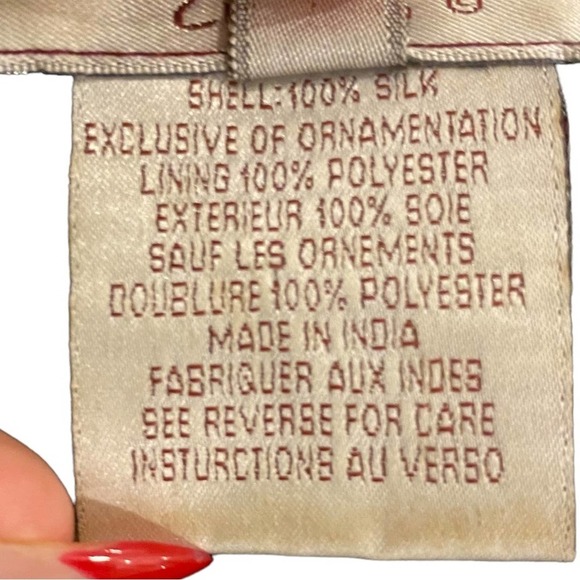 Adrianna Papell Vintage Silk Hand Beaded Cropped Jacket In Black - Picture 8 of 8